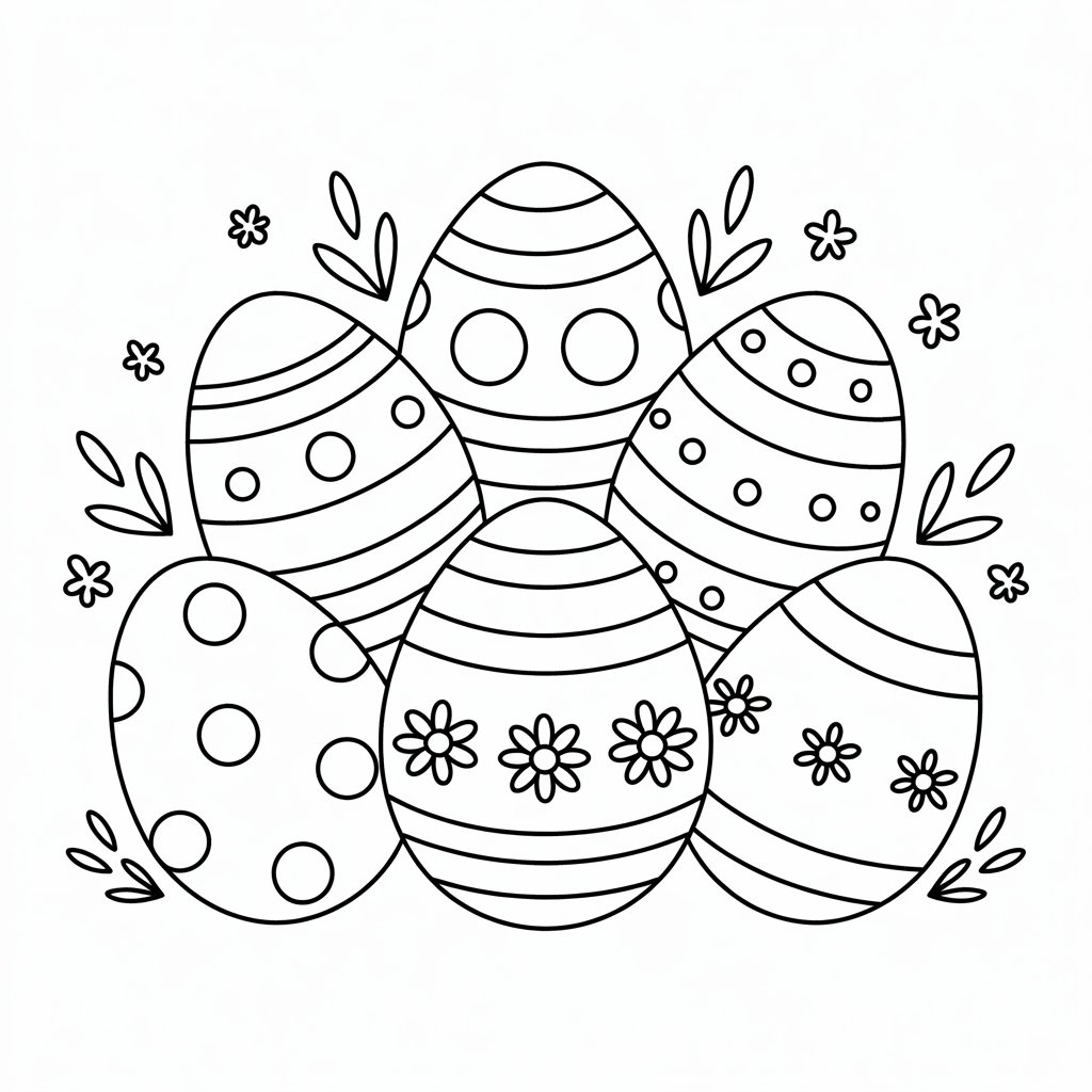 afbeelding kleurplaat paasei