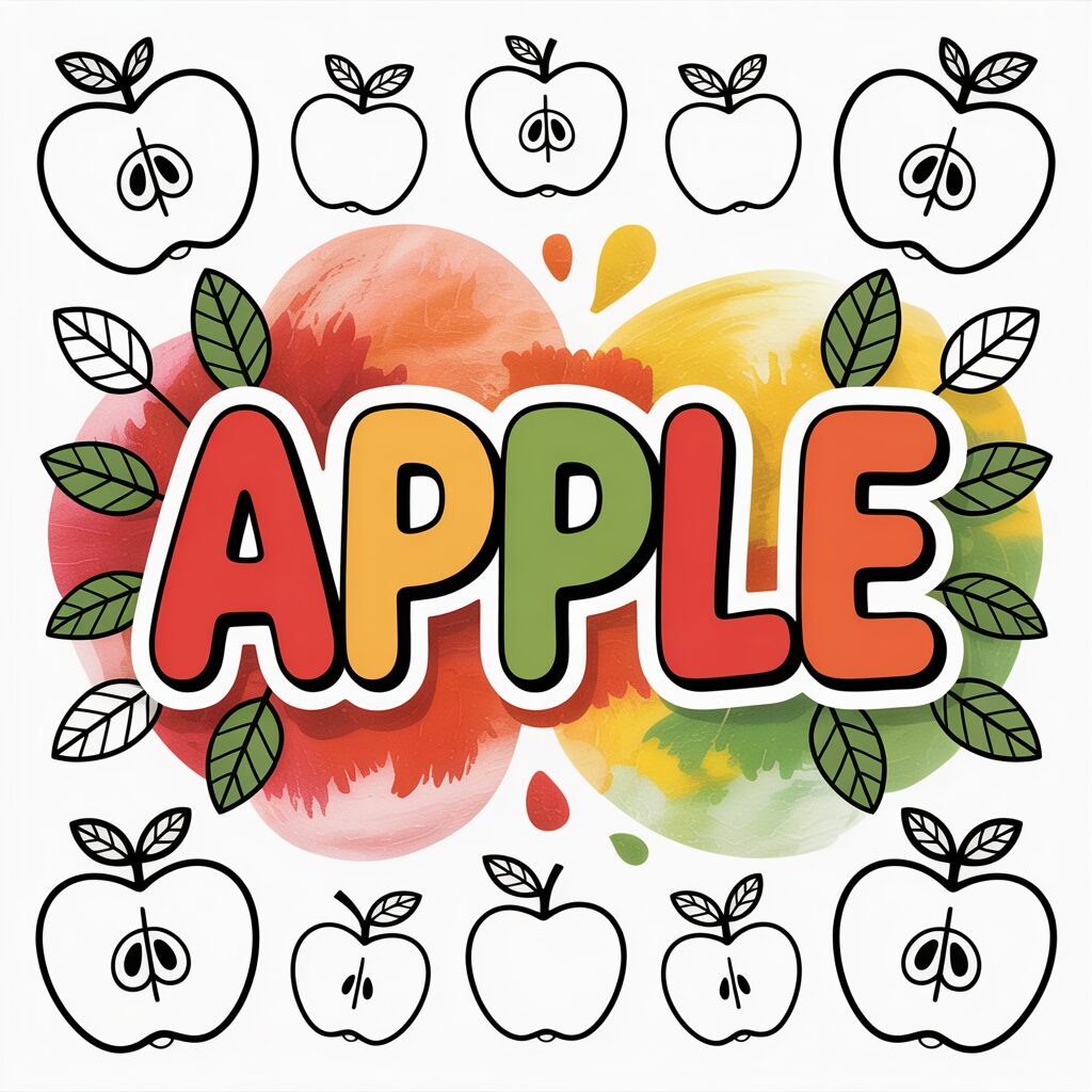 apple coloring