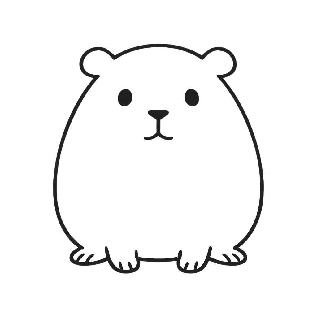 kleurplaat van een cavia