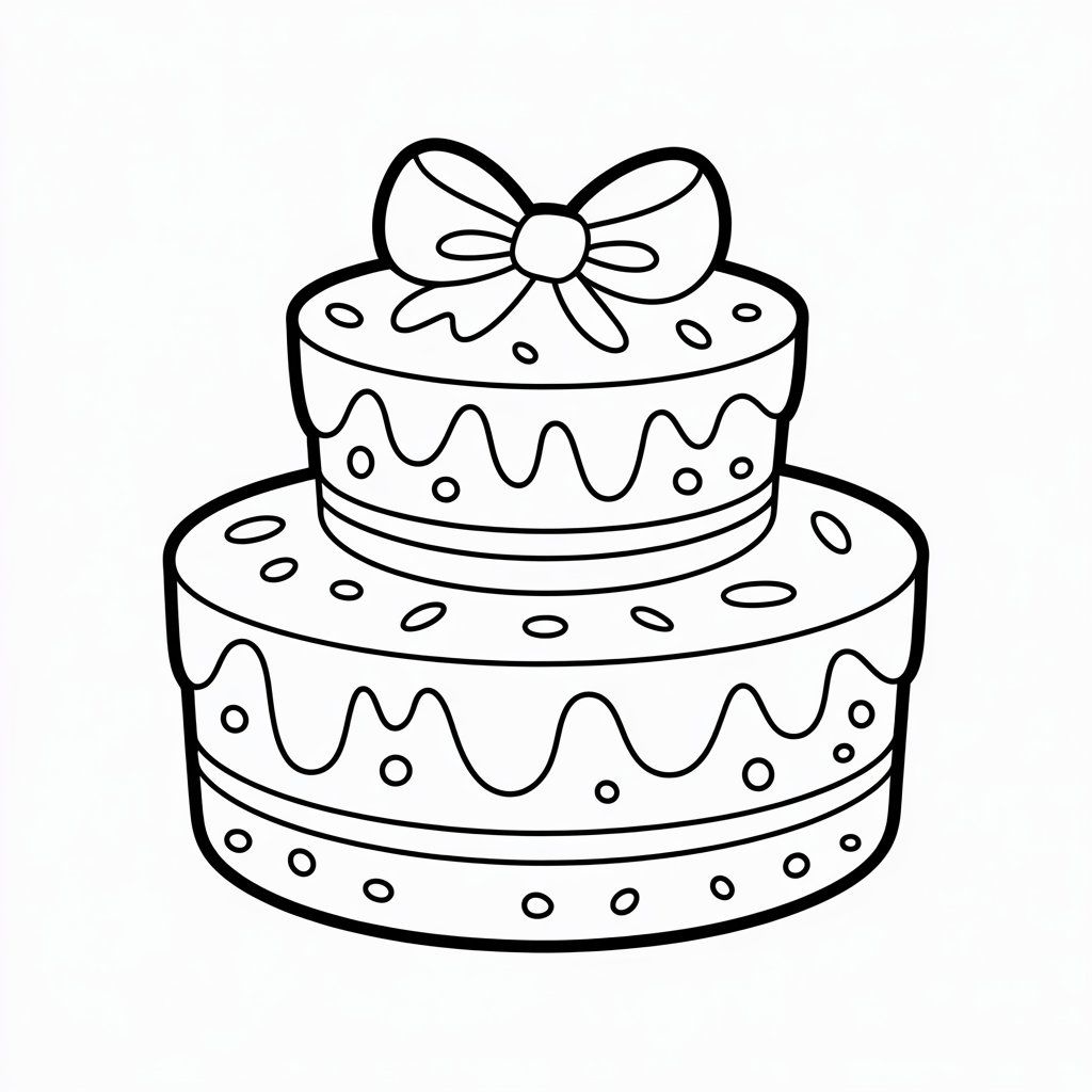 verjaardags taart tekenen