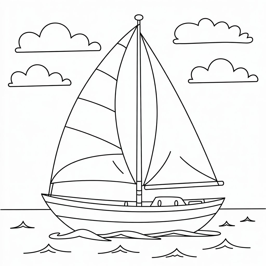 boot tekening simpel