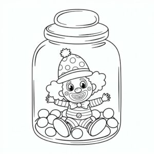 clown disegno horror