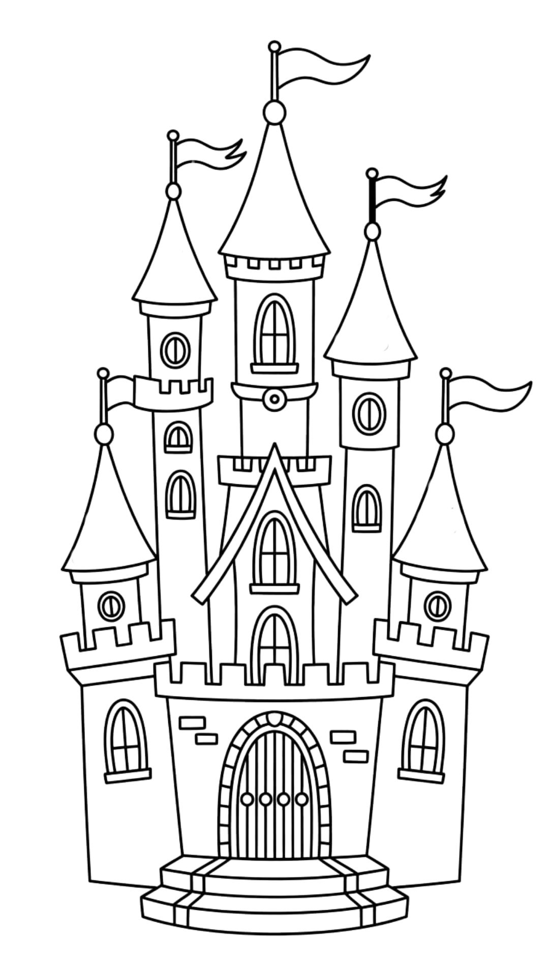 castle coloring page printable