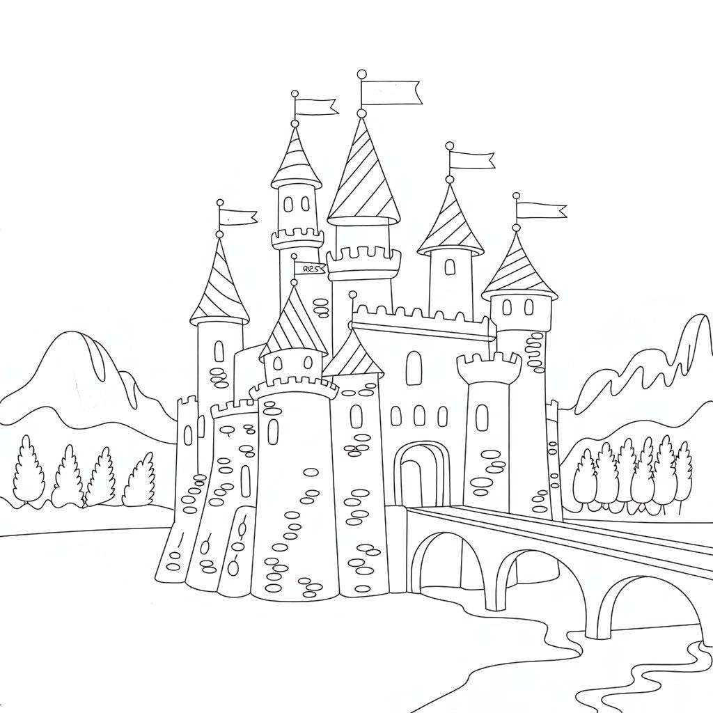 castle coloring pages