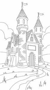 castle printable coloring pages