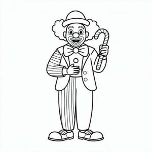 clown printable coloring pages