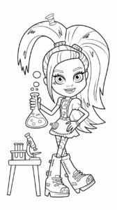 kleurplat monster high catty noir