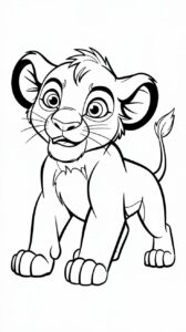 kleurplaten disney lion king