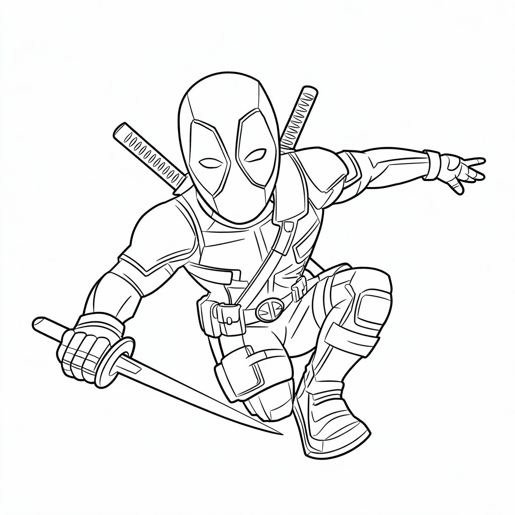boyama maskeleri deadpool
