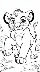 kleurplaat lion king printen