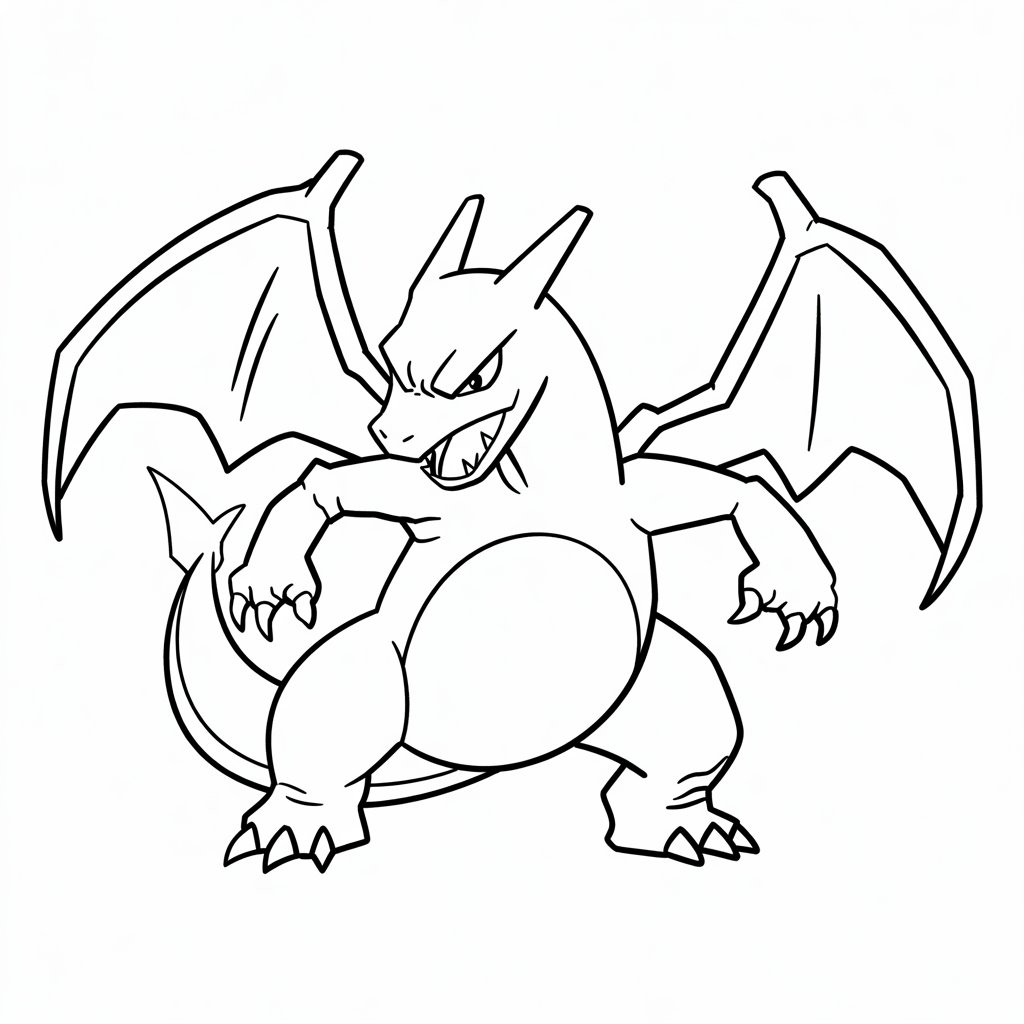 kleurplaat charizard