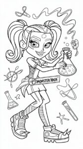 kleurplaaten monster high van clouwdien