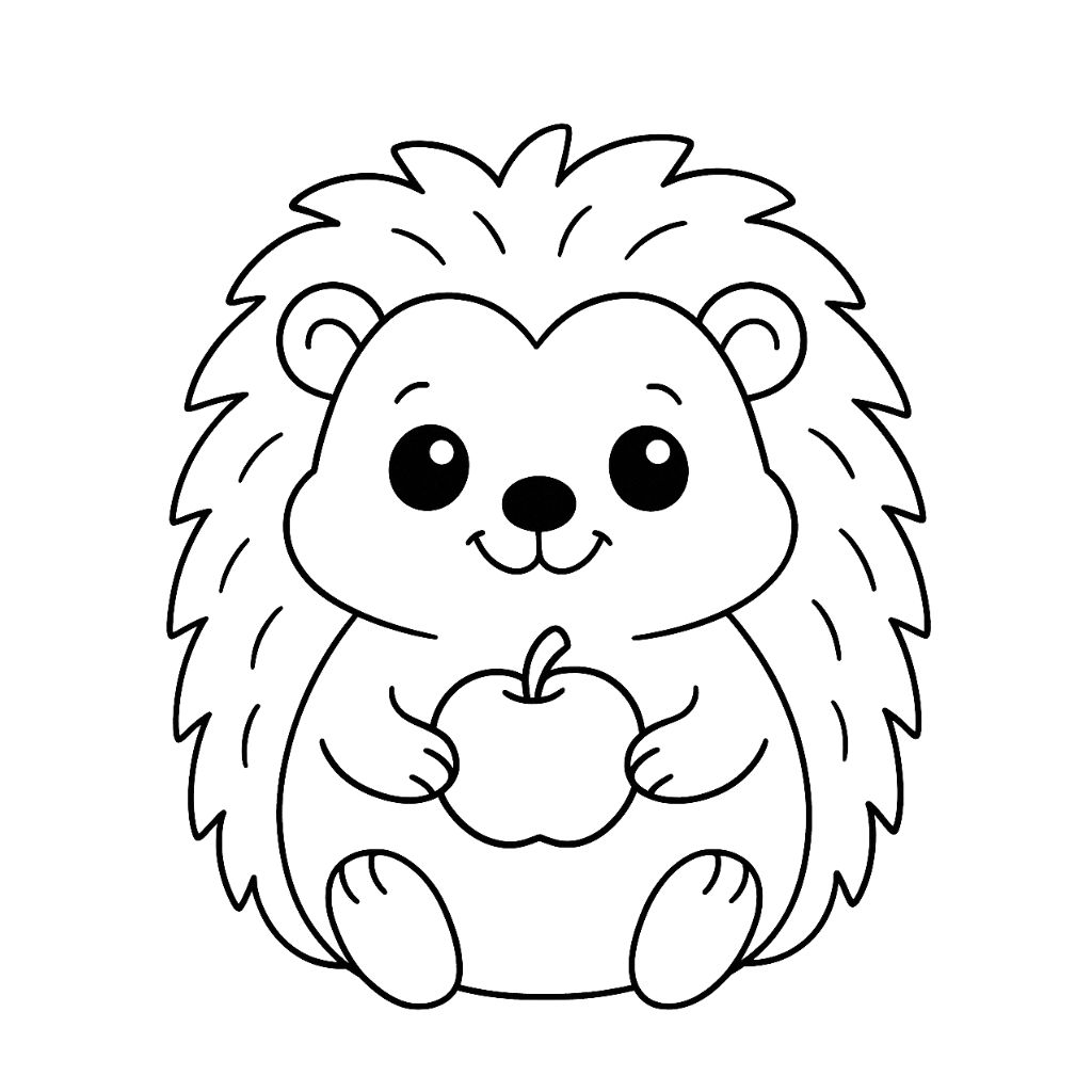 egel kleurplaat uitprinten