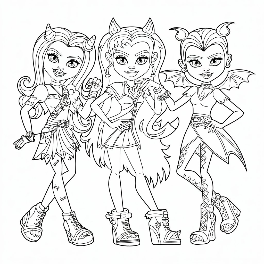 kleurplaat monster high baby