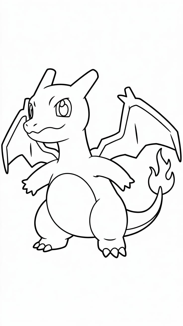 charizard pokemon kleurplaat