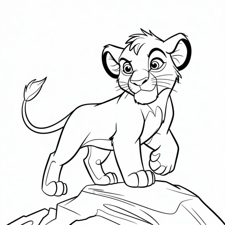 Free 20 Lion King Coloring Pages - Printable PDF Download for Kids