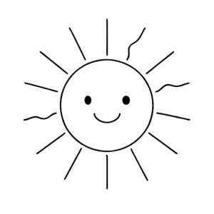 disegni sole da colorare
