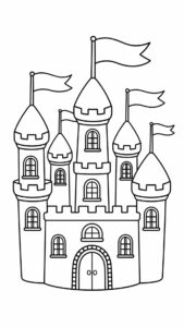 coloring pages castles princesses