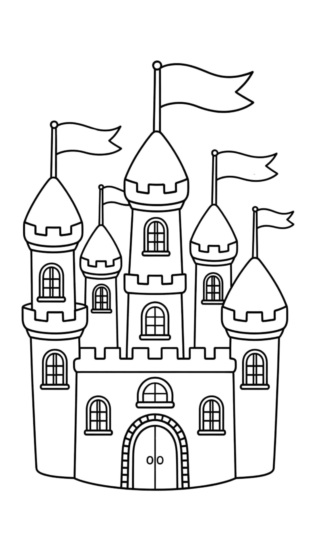 coloring pages castles princesses