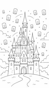 coloring pages disney castle
