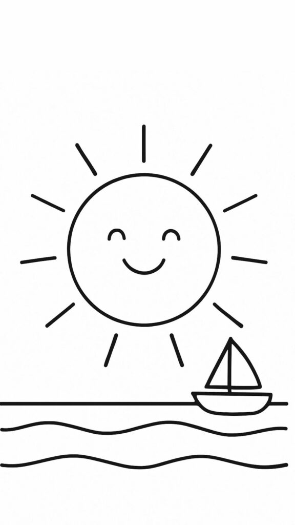immagini del sole da colorare