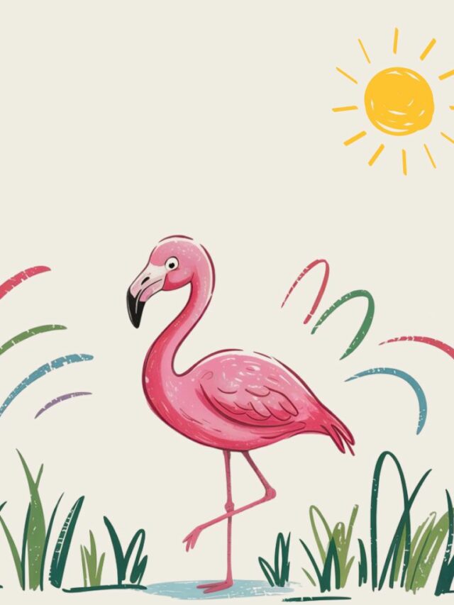 Flamingo Kleurplaat