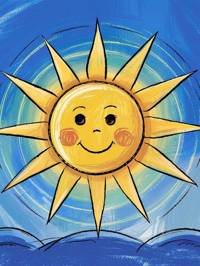 Kleurplaat Zon