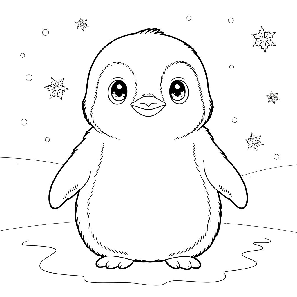 kawaii kleurplaat dieren schattig