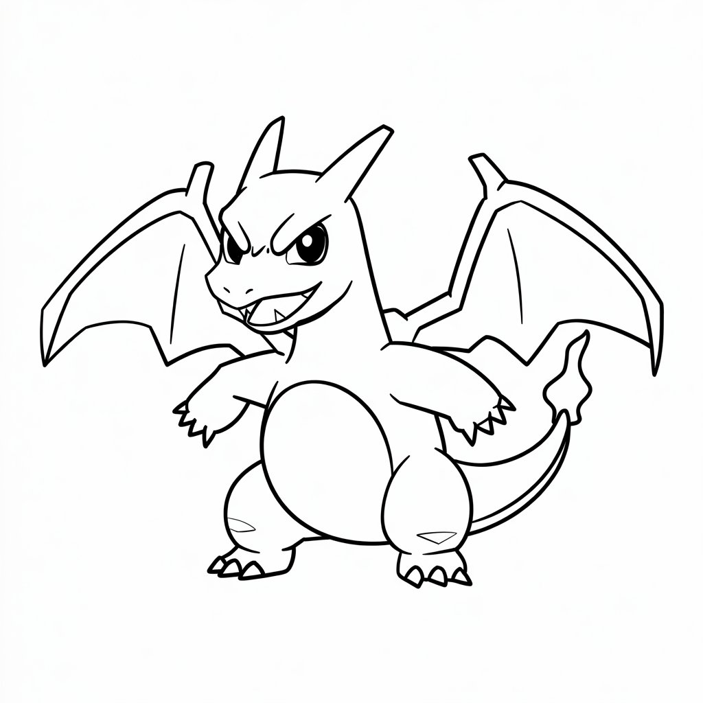 kleurplaat pokemon charizard