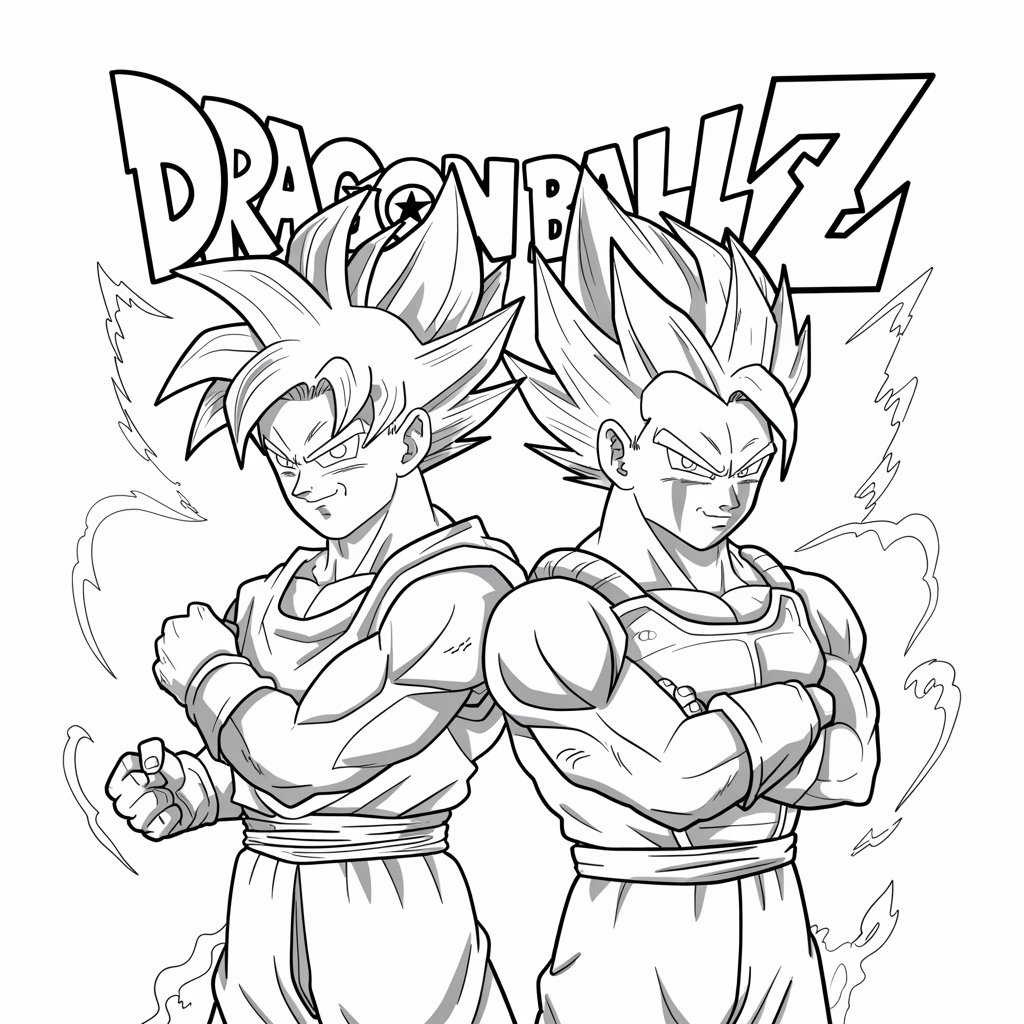 dragon ball z goku kleurplaat