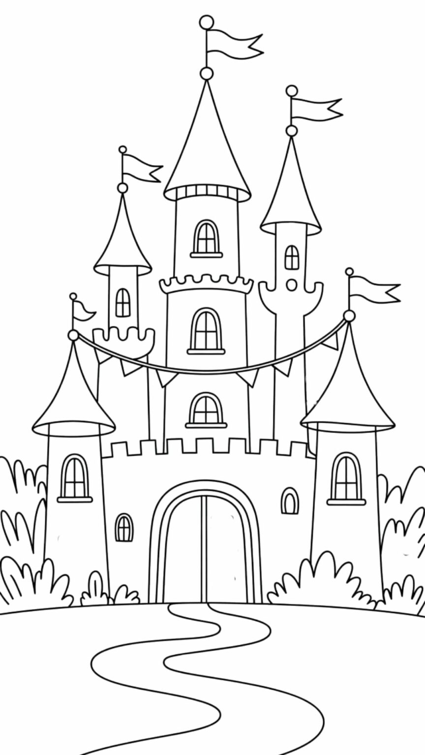 Kostenlose Ausmalbilder Schloss – 20 ausdruckbare Seiten zum Ausmalen