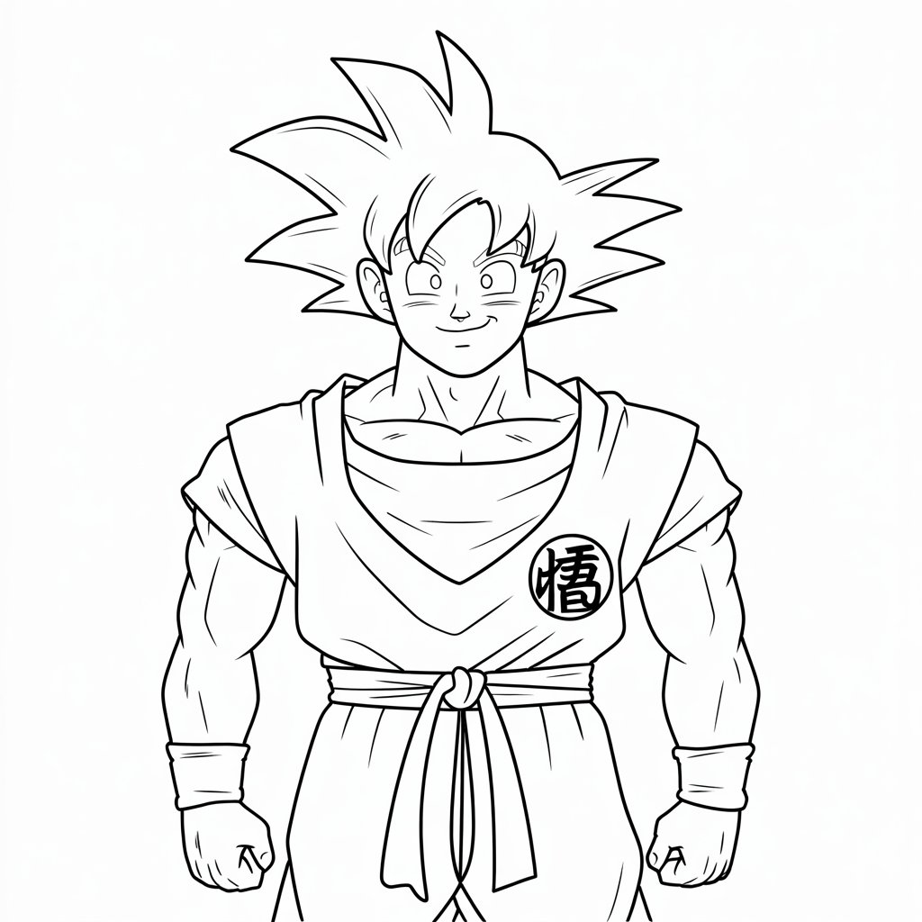 goku dragon ball z kleurplaat