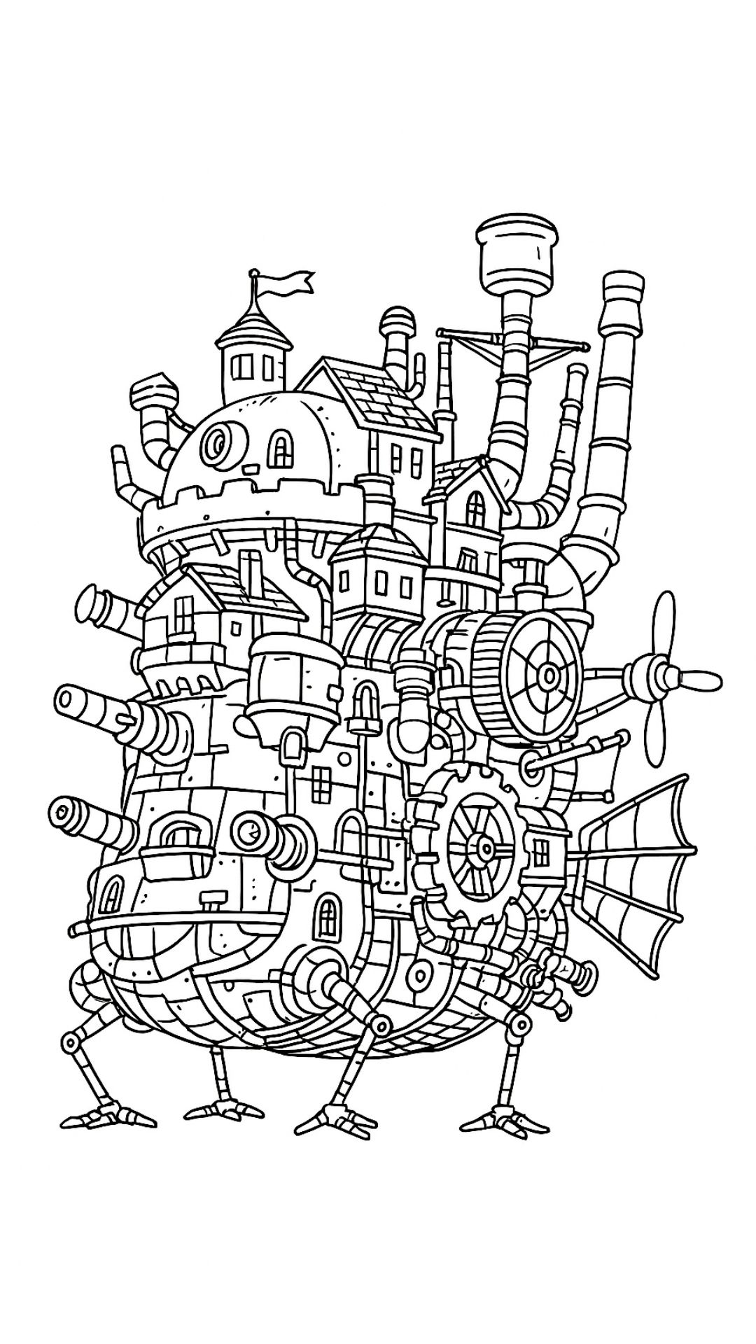 howl’s moving castle coloring pages