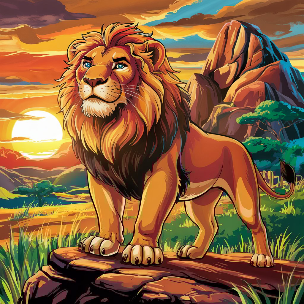 imprimer coloriage roi lion