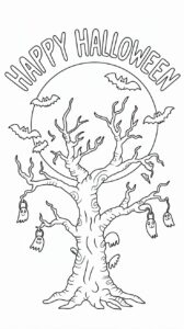 kale boom tekening