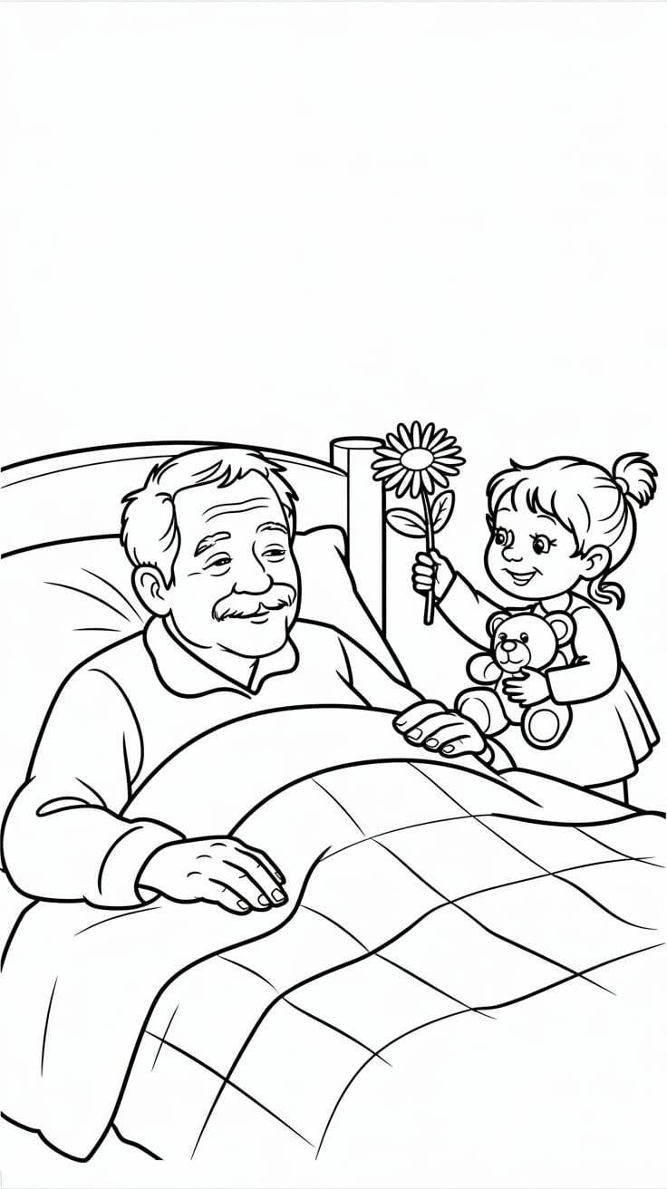 kleurplaat beterschap opa