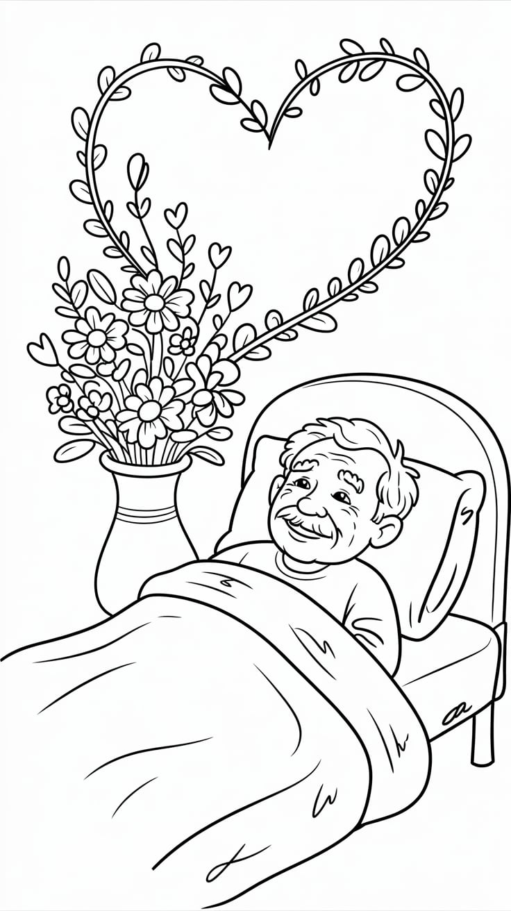 kleurplaat beterschap opkikker