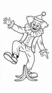 immagine clown da colorare
