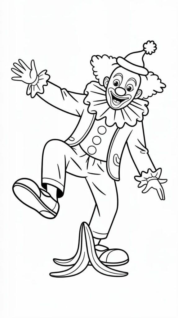 immagine clown da colorare