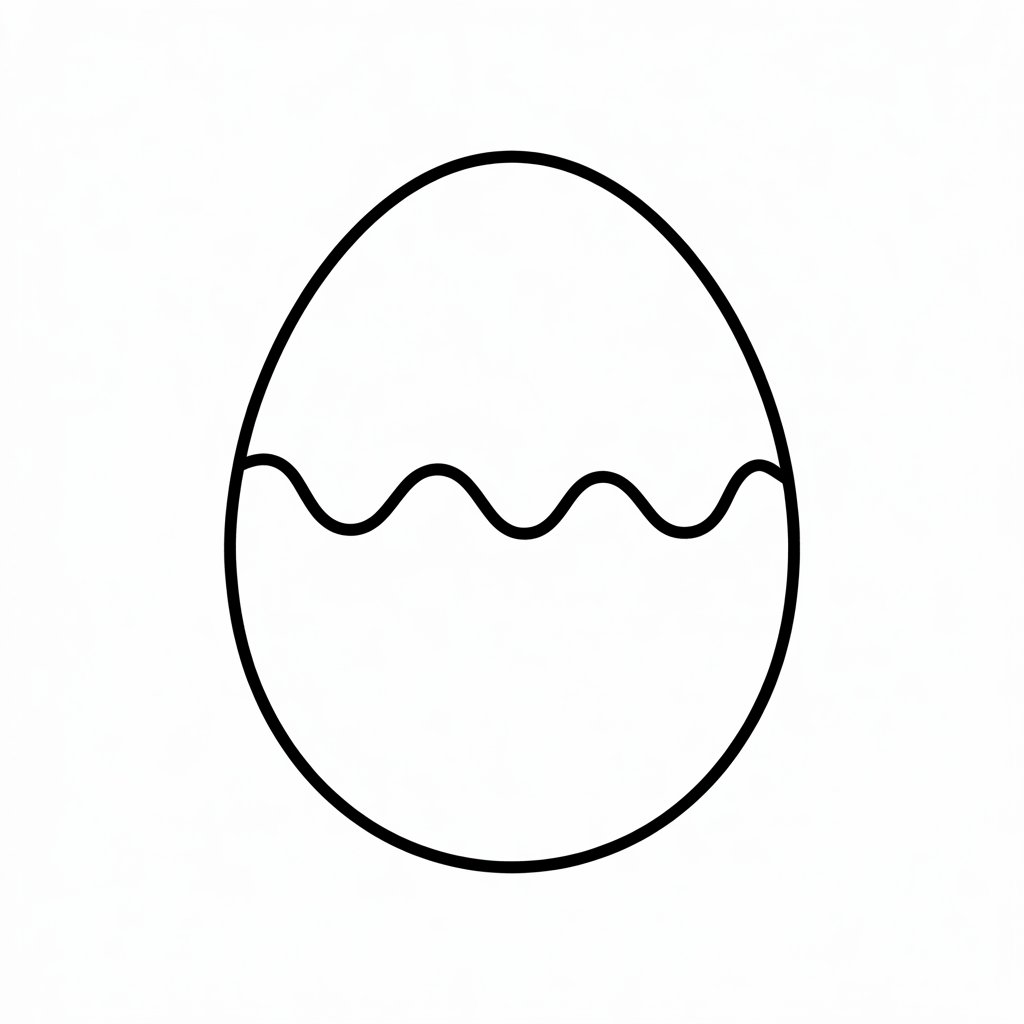 kleurplaat leeg paasei