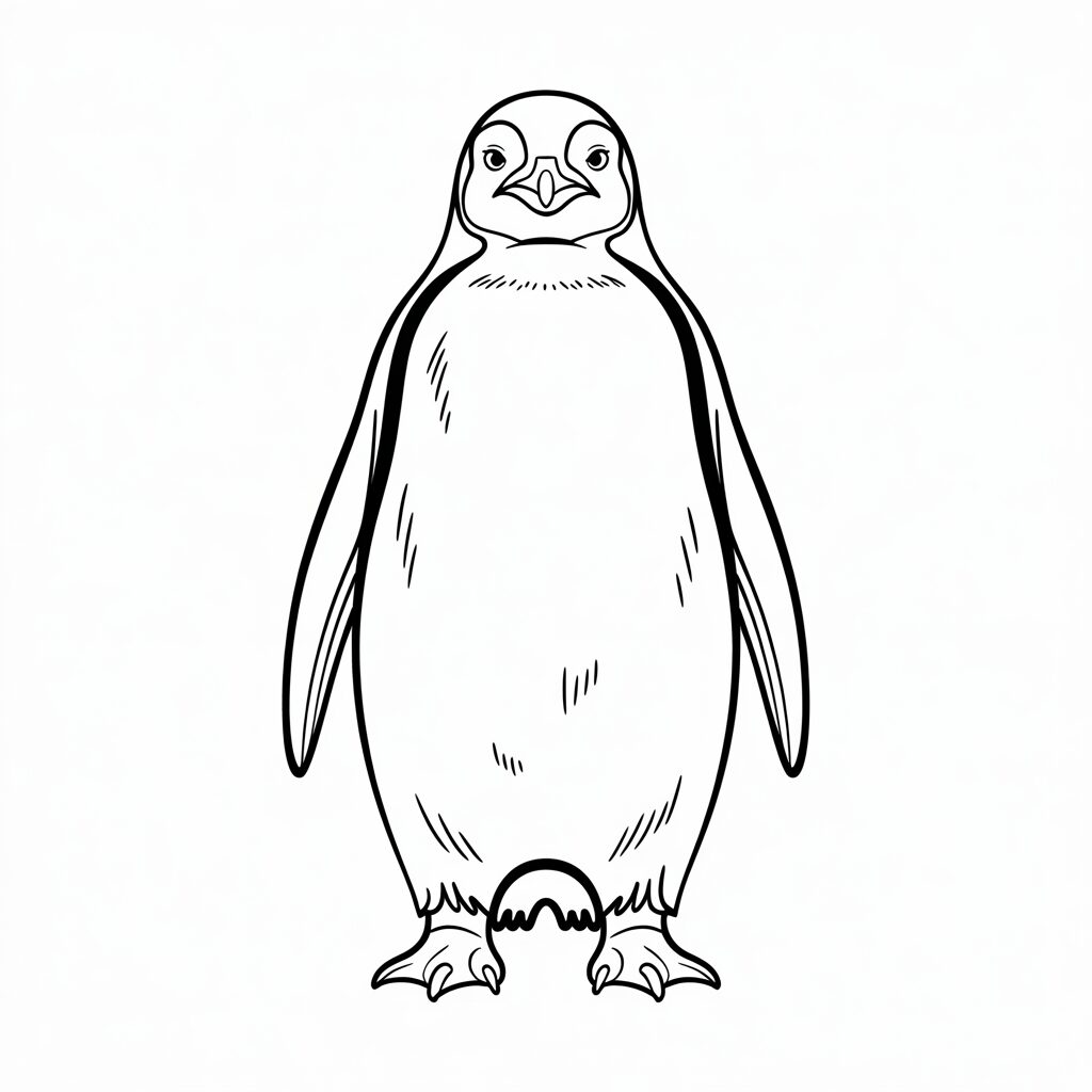 kleurplaat pinguins