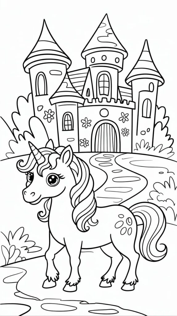 Boyama için Unicorns