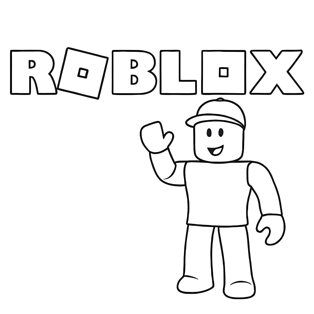 kleurplaat roblox logo