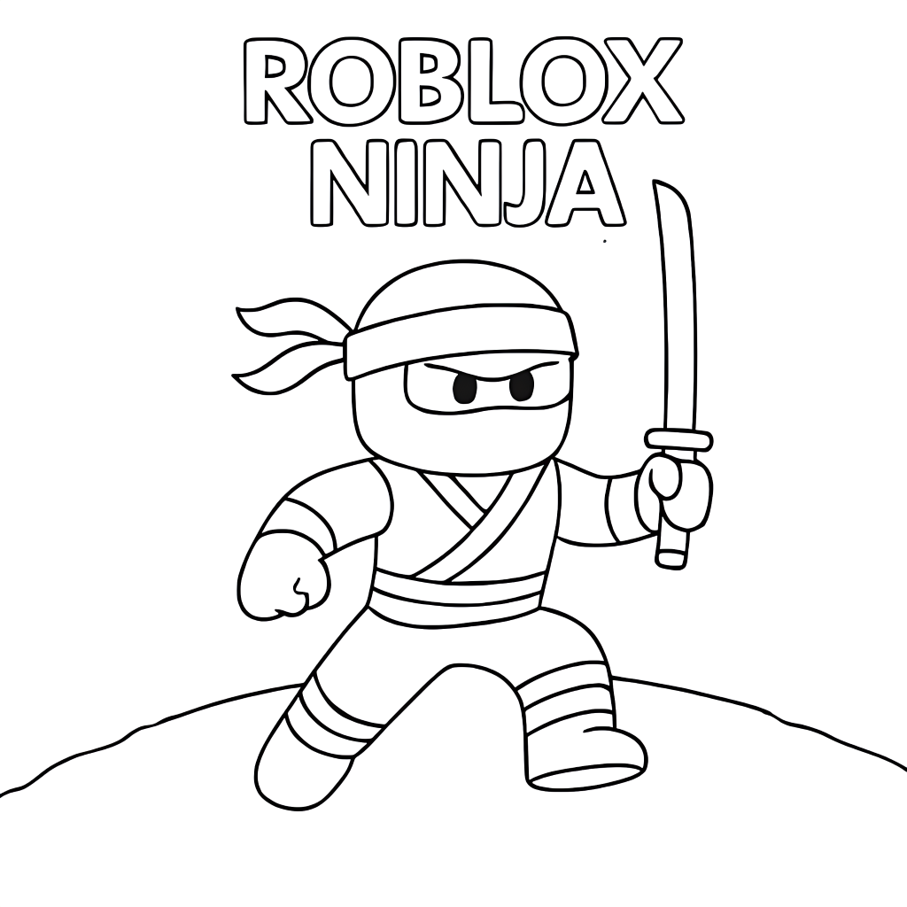 kleurplaat roblox ninja