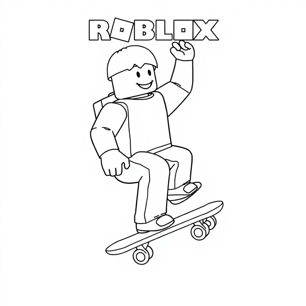 kleurplaat roblox noob