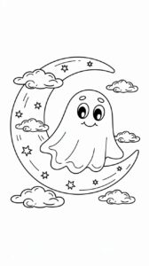 kleurplaat spook