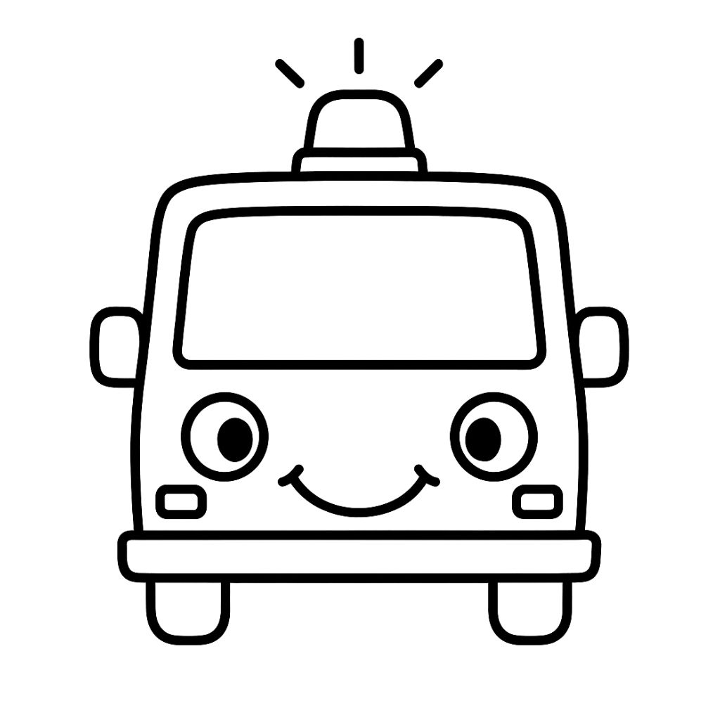 kleurplaat van ambulance