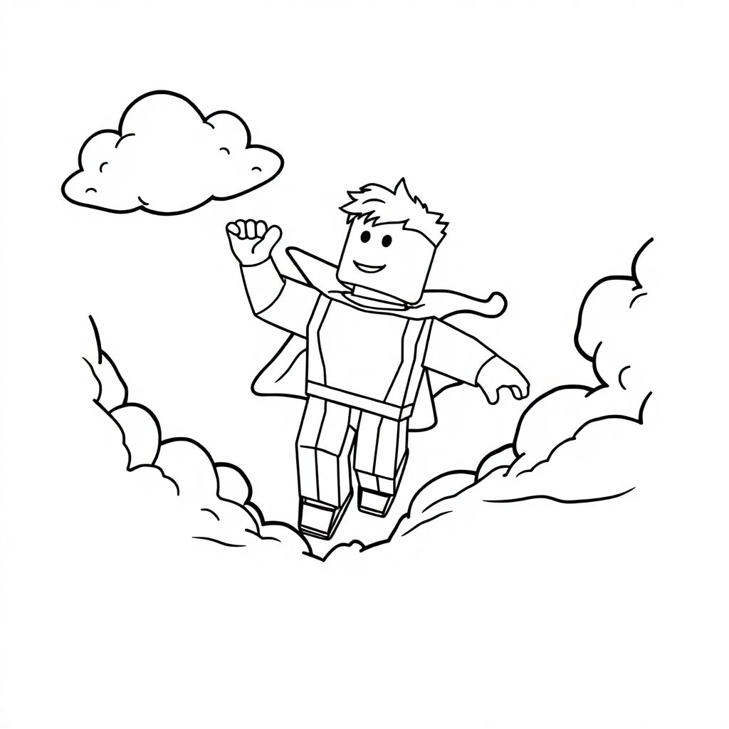 kleurplaat van roblox
