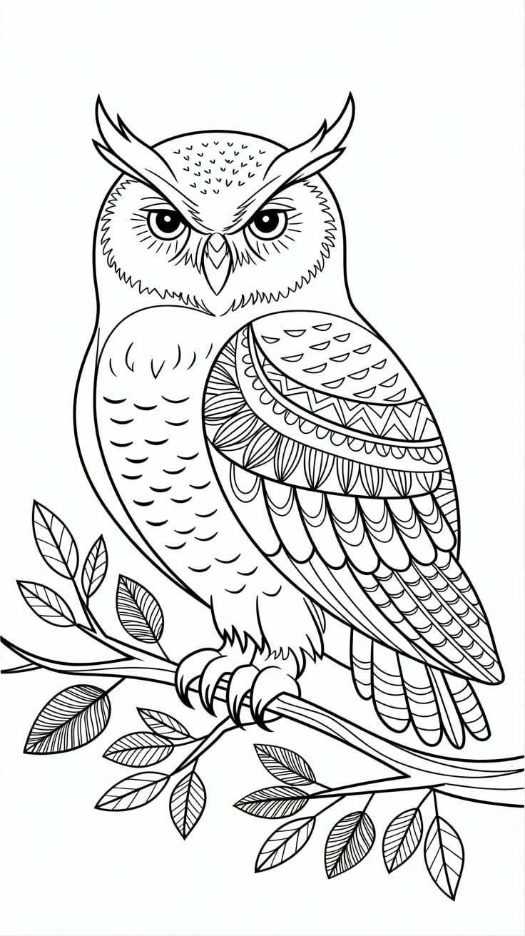 coloring pages of owl