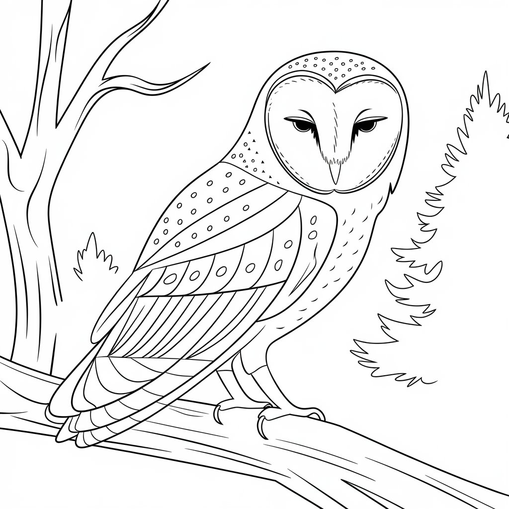 coloring page owl